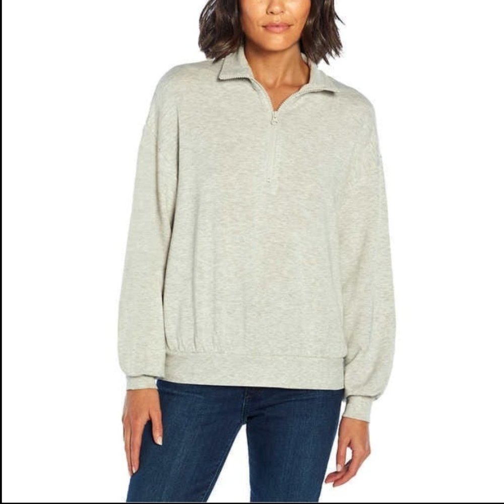 Three Dots Ladies' Quarter Zip Pullover